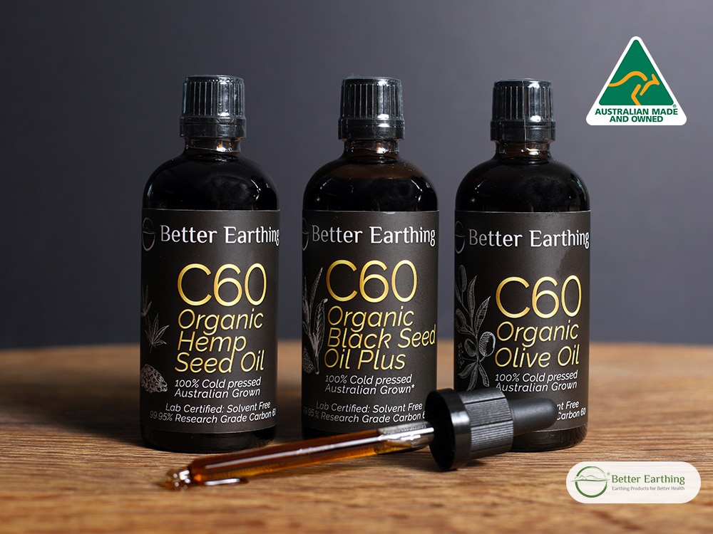 better earthing carbon 60 oils 3-pack